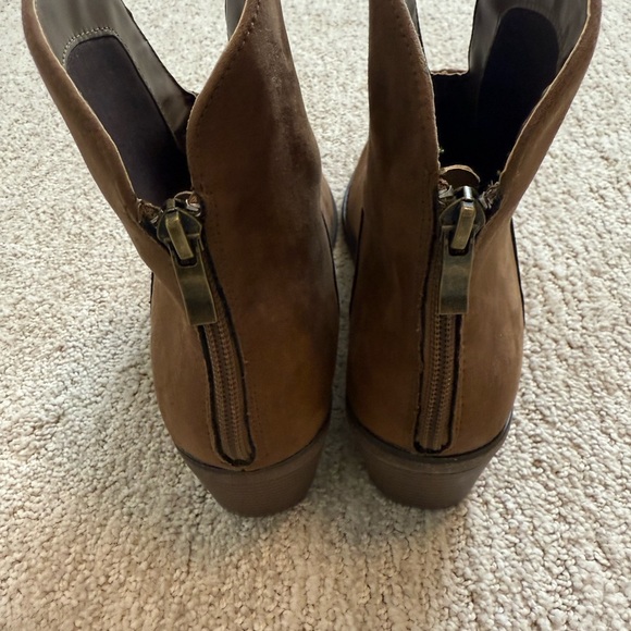 Geewawa Western Women’s Faux Suede Zip Brown Ankle Booties Women’s 8 1/2M  EUC - Picture 6 of 10